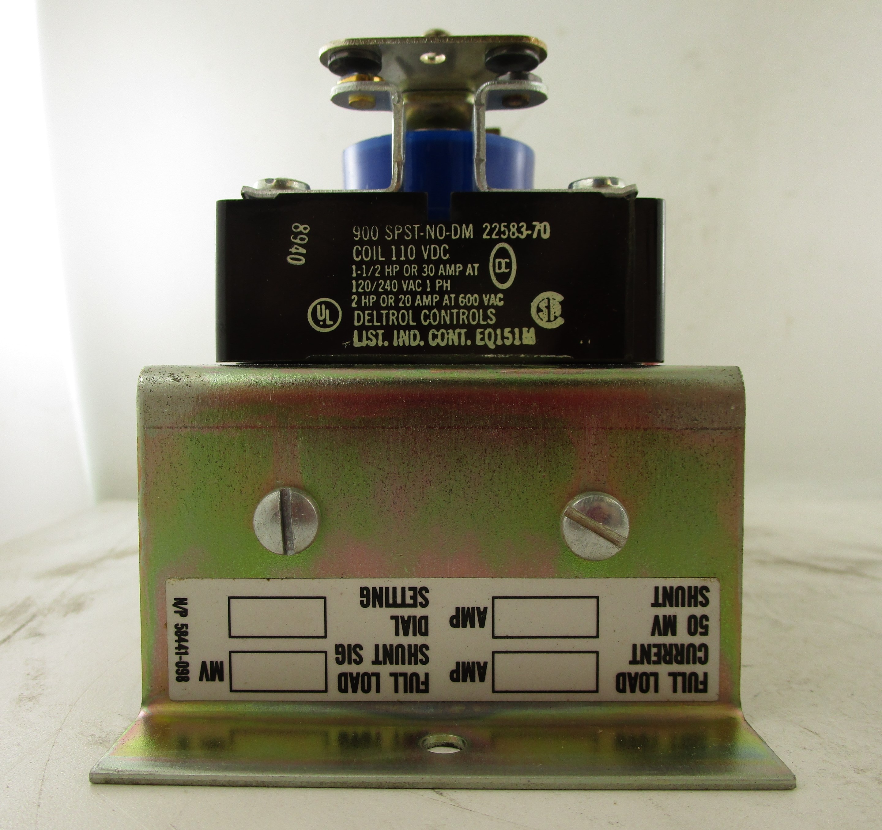 48713-102: HUBBELL TYPE 5370 ELECTRONIC VOLTAGE RELAY, 250 VDC, NEGATIVE SHUNT CONFIGURATION, HC48713-102, HC48713102