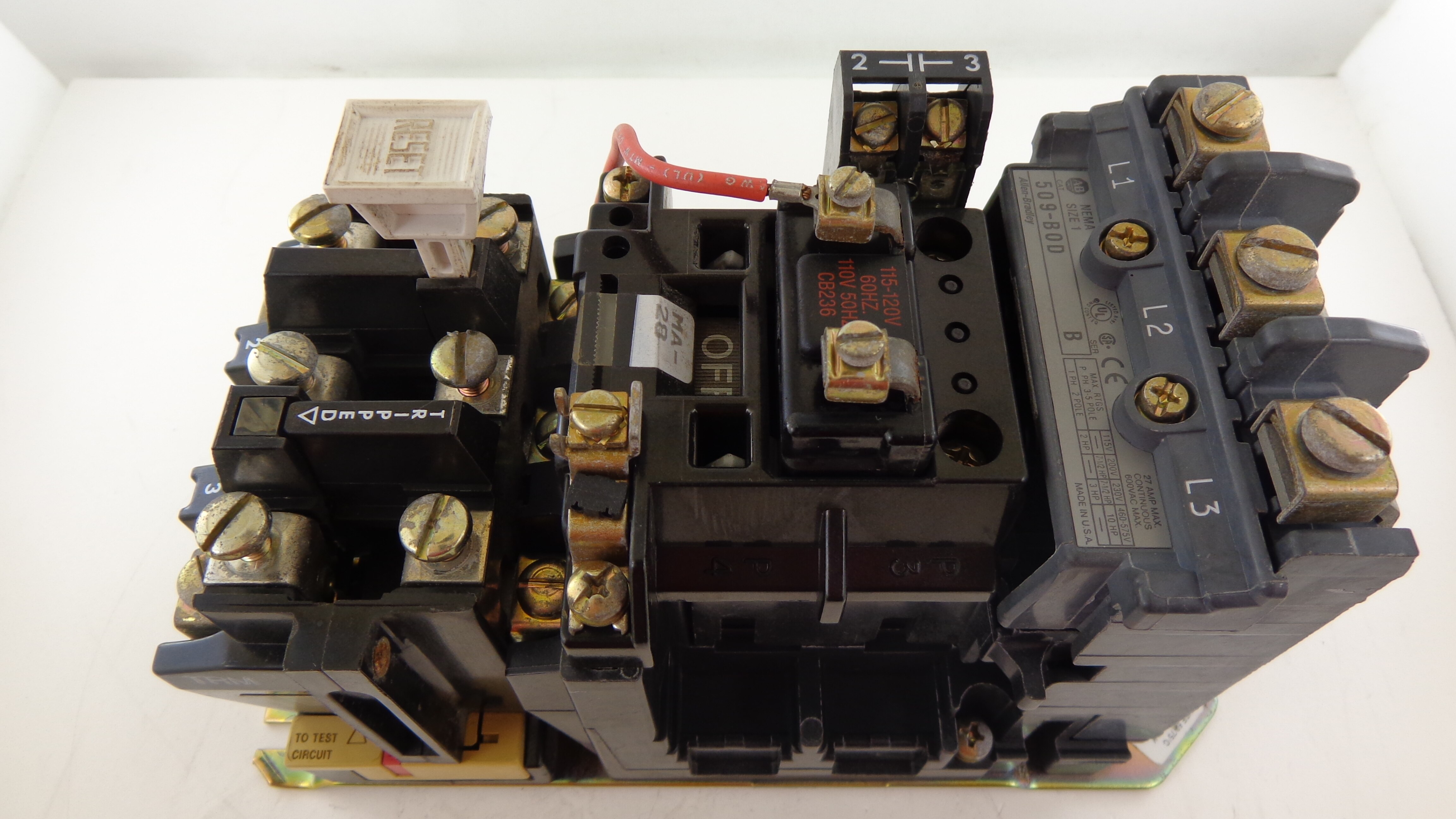 509-BOD: ALLEN-BRADLEY, FULL VOLTAGE STARTER, NEMA SIZE 1 ...