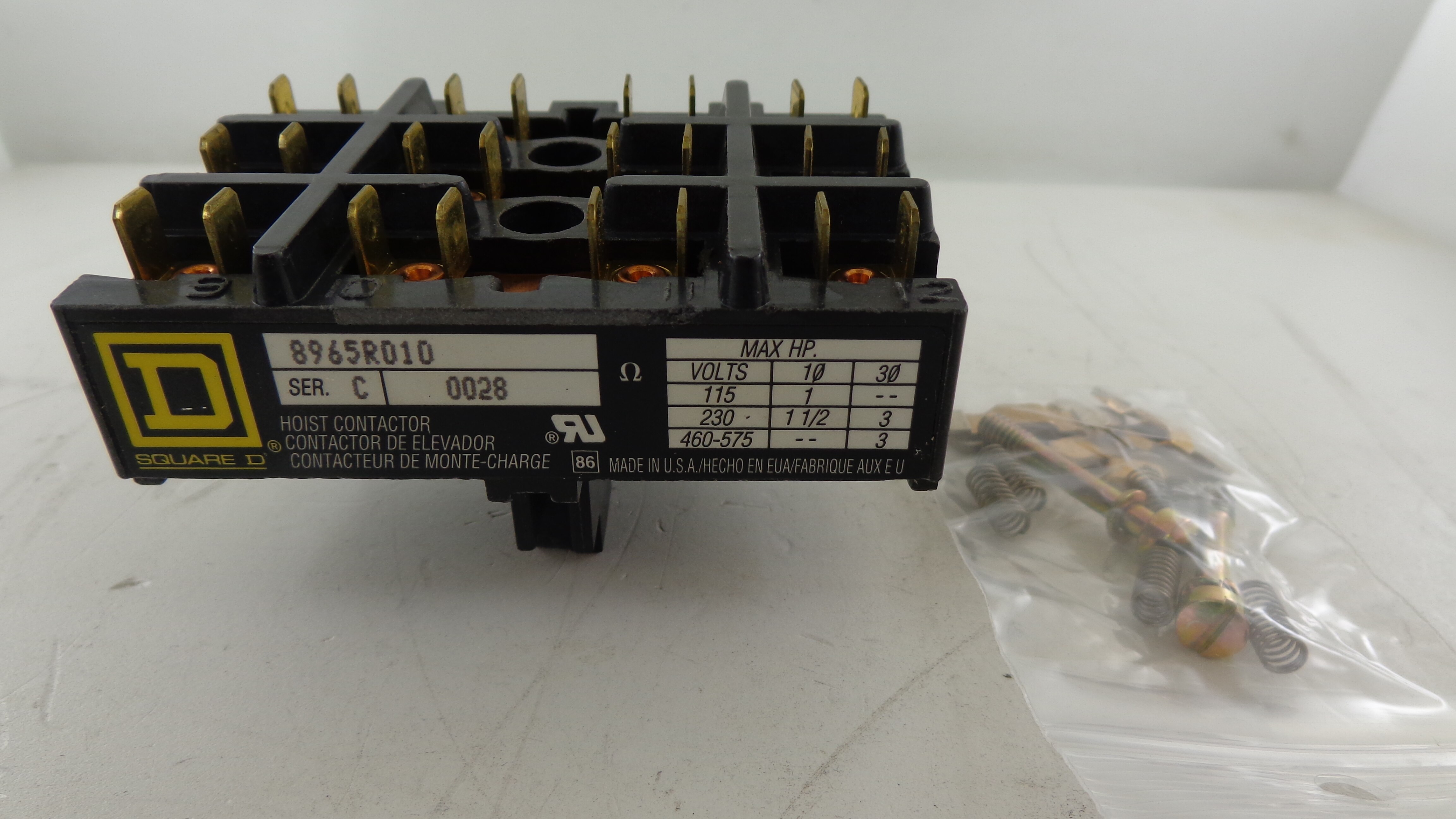 9998RA10 SQUARE D, REPLACEMENT CONTACT KIT &amp; HOIST