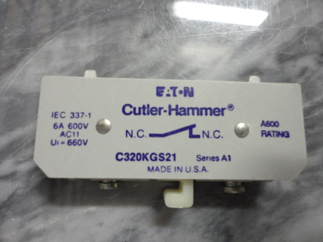 CUTLER-HAMMER PART# C320KGS21 AUXILIARY CONTACT