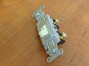 HUBBELL SINGLE POLE SWITCH IVORY CS120I