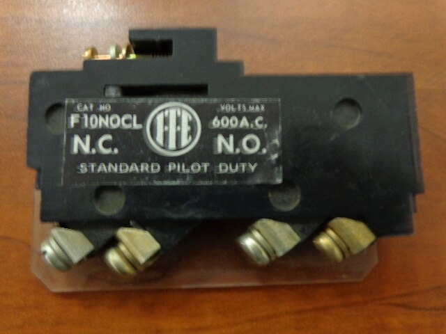 F10NOCL TELEMECANIQUE AUXILIARY INTERLOCK, 1 NO AND 1 NC LEFT HAND. FOR CLASS A20 STARTERS