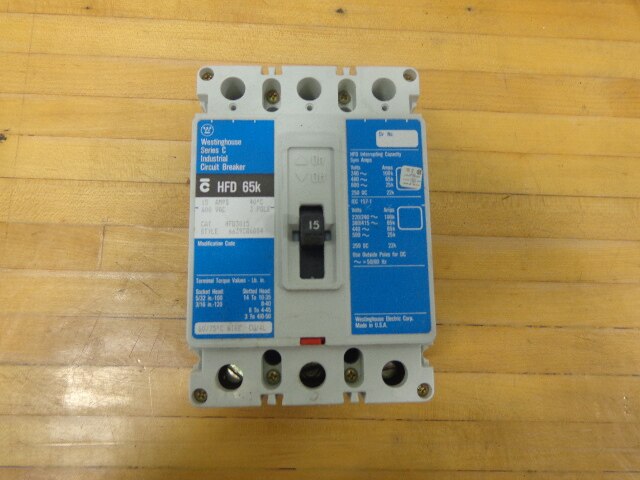 WESTINGHOUSE CIRCUIT BREAKER HFD3015