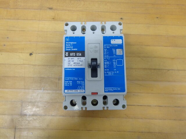 WESTINGHOUSE CIRCUIT BREAKER HFD3020