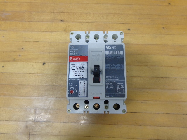 HMCP007C0C EATON CUTLER HAMMER 7 AMP MCP MOTOR CIRCUIT PROTECTOR